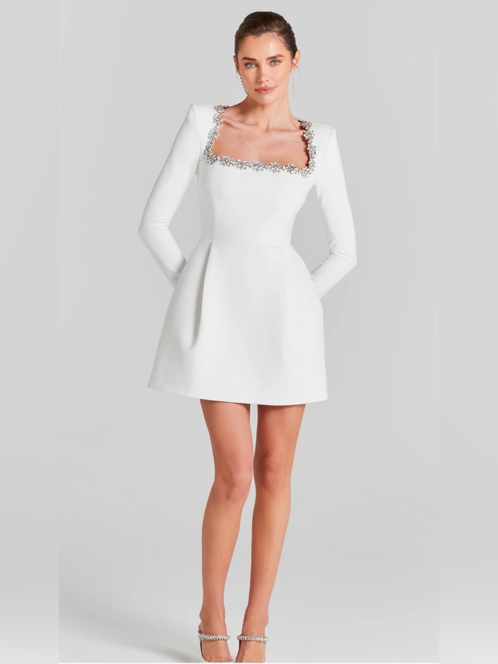 NADINE MERABI KIMBERLY WHITE DRESS